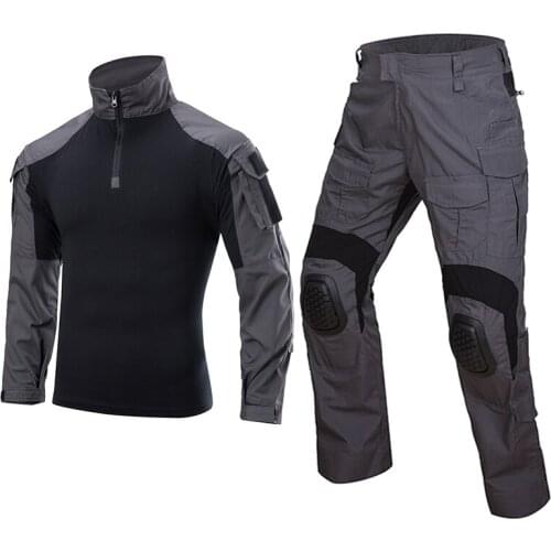 Mege Tactical Military Shooting Uniform Set Camouflage G3 Combat Shirts Cargo Pants With Knee Pads Airsoft Paintball Clothing