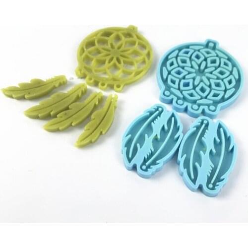 Dream Catcher Feathers Earrings Epoxy Resin Mold DIY Crafts Casting Tools Jewelry Pendant Silicone Mould