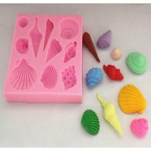 Lovely shell silicone mold Fondant Cake Decorating Tools Silicone Soap Mold Silicone Cake Mold Hot Sale