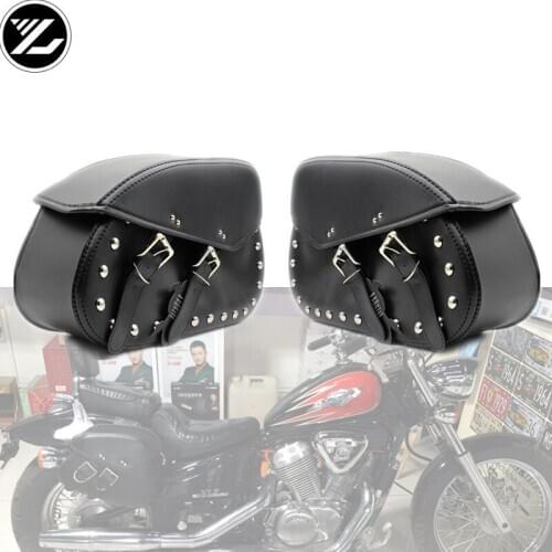 Motorcycle bag For Sportster XL 883 1200 Motorcycle Saddle Bags Pu Leather Motorbike Side Tool Luggage Bag for Harley yamaha