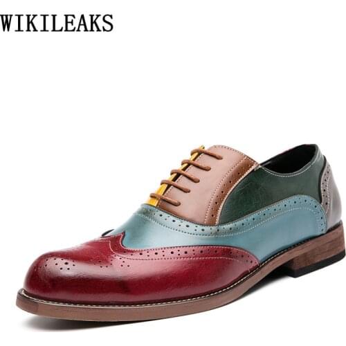 Formal Brogues Men Dress Shoes Designer Oxford Shoes Men Fashion Party Shoes for Man 2021 Chaussure De Homme Zapatos De Hombre