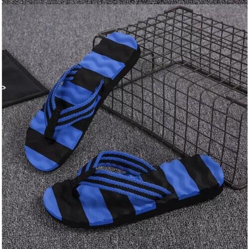 Brand 2020 Summer Men Slippers Genuine Leather Cross Strap Beach Water Shoes Men High Quality Slippers Big Size dd56
