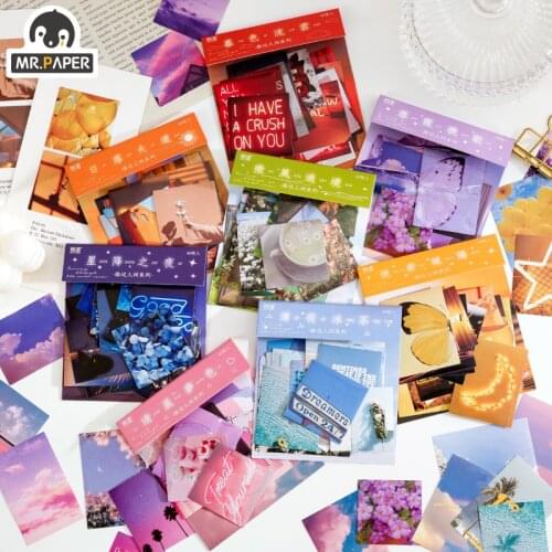 Mr.paper 8 Designs40 Pcs/lot Frozen Fantasy Series Ins Style Creativity Stickers Decoration Basic Scenery Hand Account Material