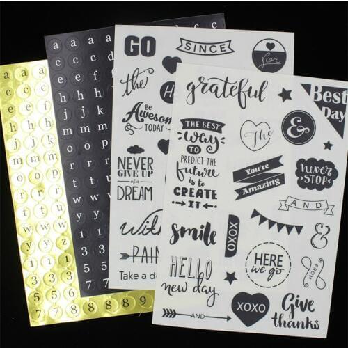 Never Give Up Of A Dream Stickers Set for Scrapbooking Happy Planner/Card Making/Journaling Project