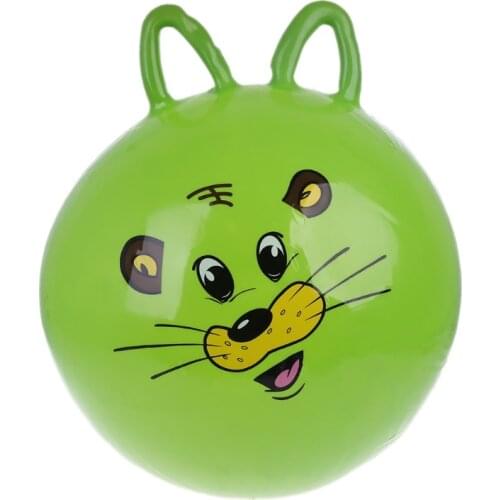 40JC New 18" Cat Ear Inflatable Jump Ball Hopper Bounce Retro Ball With Handle Gift