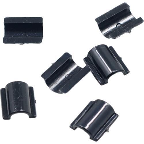 Prettyia 100 Pieces Hair Tie Finished Paste Buckles DIY Hair Bow Circles Rectangular Rubber Band Headwear