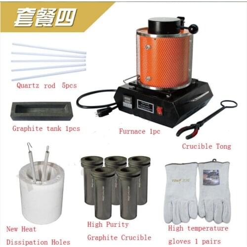 + 3kg Capacity 110v/220v Portable Smelting Furnace Metal Smelting Furnace Jewelry Equipment Gold And Silver Copper