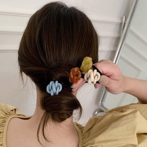 New Korea Women Hair Ropes Temperament Hair Bands Elastic Rubber Band Ponytail Holder Gum for Hair Ties Scrunchies Hairband