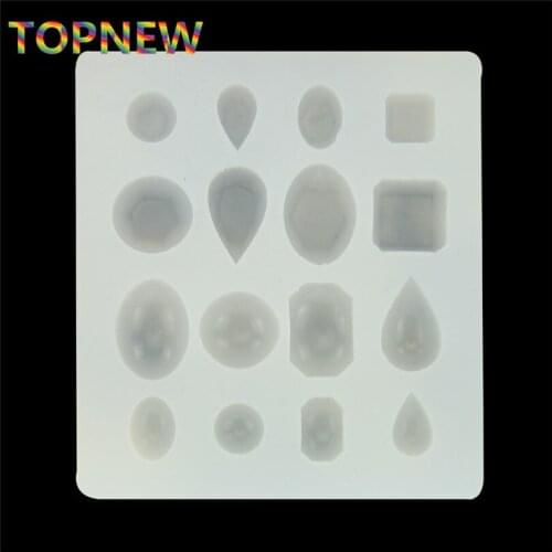 Silicone Mini Gemstone Mold Epoxy Fondant Clay Resin Sculpey Mould for Miniature Food Sweets Jewelry Charms