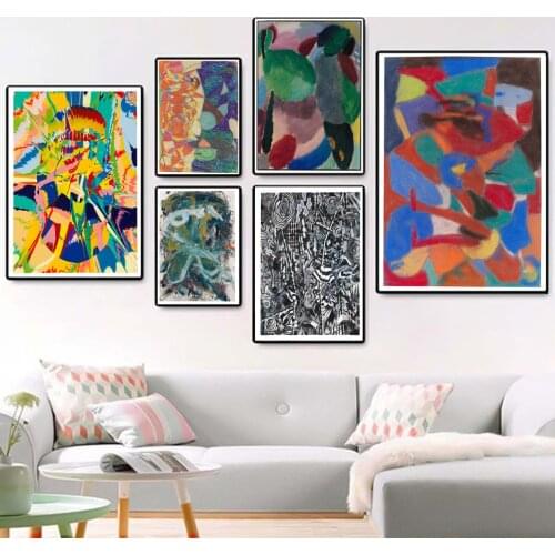 Nordic Colorful Picture Abstract Graffiti Poster Canvas Print Painting Wall Art Living Room Home Decoration