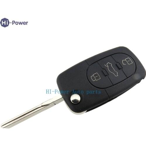 Remote Key Shell Blade 3 Buttons Folding Flip For Audi A2 A3 A4 A6 A8 TT Replacement Uncut Fob Blank Key Cover Case