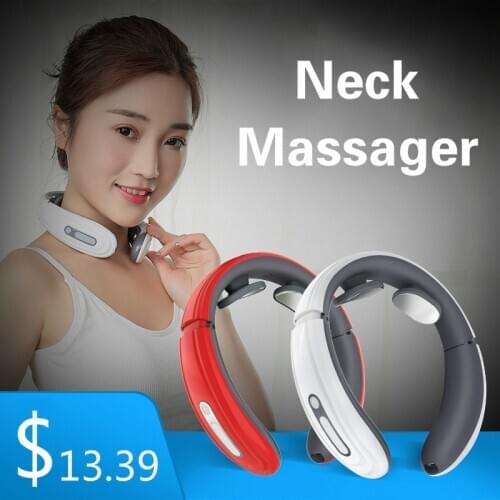 Vibration Pulse Neck Massager Cervical Spine Pain Relief Tool Health Care Relaxation Cervical Vertebra Physiotherapy Massage USB