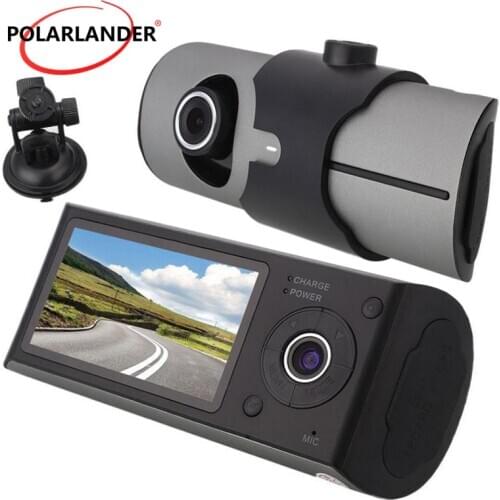 X3000 R300 3D G-Sensor Dual Camera 2.7 Inch TFT LCD Cam Video Recorder 140 Degree Wide Angle Vehicle Car DVR With GPS Dual Lens