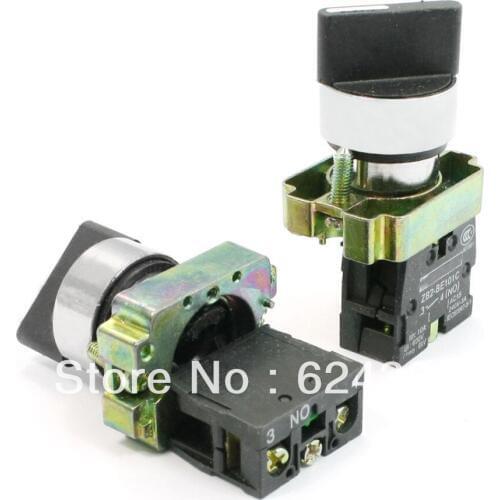 XB2-BD21 2 Position Rotary Selector Select Switch Latching 1 NO N.O Normally Open