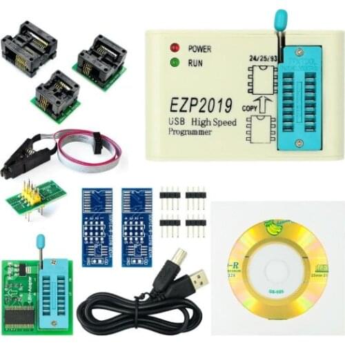 Factory Price! Newest Version EZP2019 High-speed USB SPI Programmer Support24 25 93 EEPROM 25 Flash BIOS Chip+5 Socket