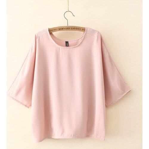 Plus Size XL-4XL Womens Summer Tshirts Solid Casual Oversized A-line Tops Large Size Shirts