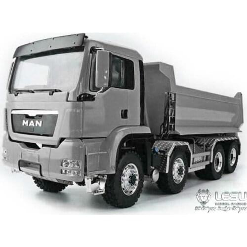 1/14 LESU 8*8 Hydraulic RC Dumper Truck Tipper DIY MAN TGS Model With Metal Chassis Light TH02555-SMT5