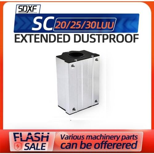 1/2 / 4PCS box type linear slide SC20 / 25 / 30LUU extended dustproof