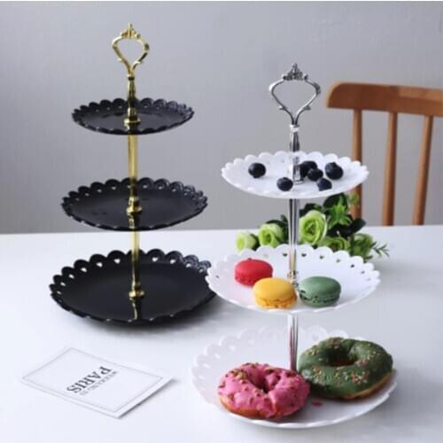1Pcs Cake Stand modern stylish 3 Layers Cake Plate Stand for Dessert Fruits Vegetable Wedding Birthday Party Cupcake Stand