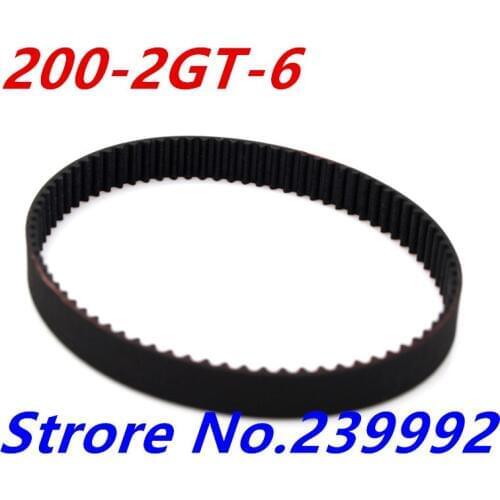 10pcs 3d printer belt closed loop rubber GT2 timing belt 200-2GT-6 teeth 100 length 200mm width 6mm