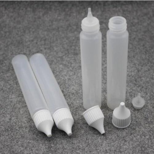 10Pcs Tattoo Accessories Unicorn Long Slim Dropper Henna Tattoo Plastic Bottle WIth Nozzle Applicator Drawing Ecig Bottle 30ML