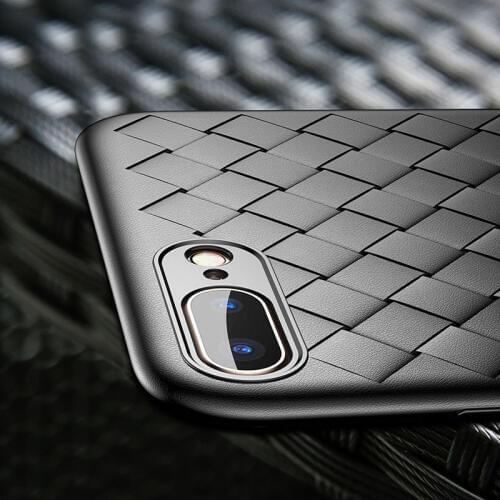 10pcs/lot Classic Braiding Pattern Soft TPU Phone Case for iPhone X XS XR XS Max Back Cover for iPhone 6 6S 7 8 Plus Cases Capa