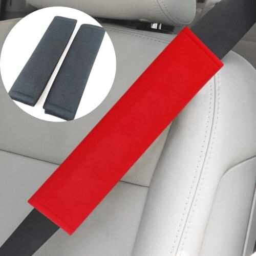 2 seat belt pad soft velvet car adult shoulder pad for Skoda Octavia Fabia Rapid Superb Yeti Roomster