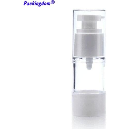 20pcs Airless Bottles Plastic Cosmetic Sample Packaging Cream Tubes Refillable Small Empty Vacuum Containers Rotate Head 15ml