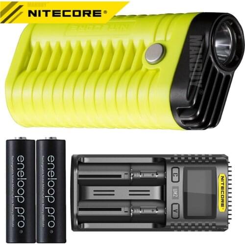 2021 Nitecore MT22A torch +UM2 Charger + 2xAA Rechargeable Battery LightWeight Palm-size Portable EDC Flashlight Outdoor camping