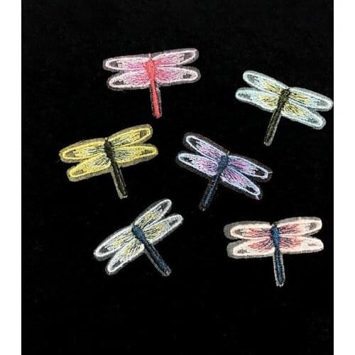 50pcs/lot Luxury Embroidery Patch Organza Dragonfly Animal Shirt Dress Bag Clothing Decoration Sewing Accessories Diy Applique