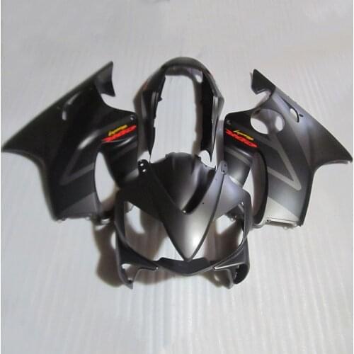 ABS Injection matte black grey Fairings For Honda CBR600F4i 2004 2005 2006 2007 Cbr600 F4i 04 05 06 07 Gray Set Bodywork