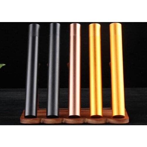 Aluminium Alloy Incense Tube Incense Barrel Small Storage Box Joss Stick Convenient Metal Carrying Case 21cm