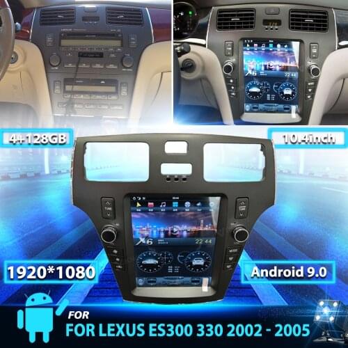 Android car radio For Lexus ES300 330 2002 - 2005 car DVD multimedia player Tesla screen built in carplay