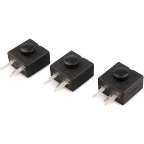 Free shipping 10PCS Headlamp Flashlight Head Light 213WD side switch 12x12mm DC 30V 1A 3pins Straight Feet Push Button Switch ON