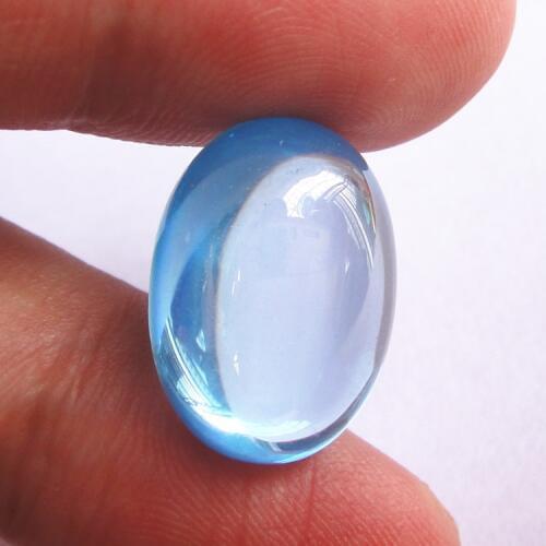 Oval shape cabochon loose stone fancy faceted stone beads DIY jewelry making Flat lucency sea blue