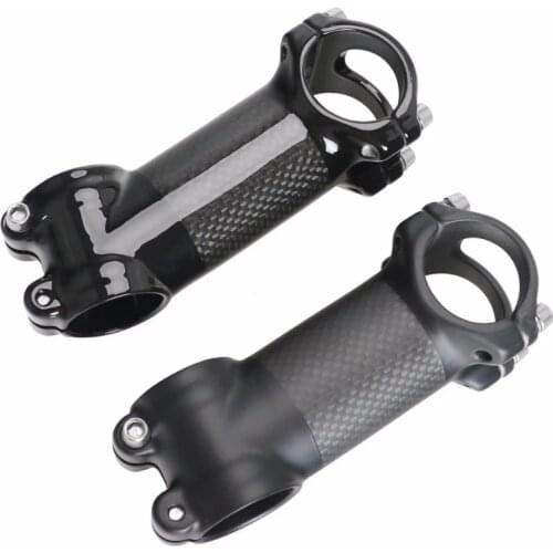 Glossy/Matte 3K Carbon + Alloy 17 Degree 31.8 x 80/90/100/110mm MTB Road mountain Bicycle Stem Bike Bicycle Stems Cycling Parts