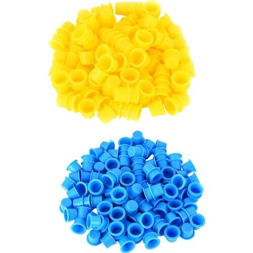 Artist Disposable Plastic Tattoo Cup Caps Pigment Ink Holder Supply M
