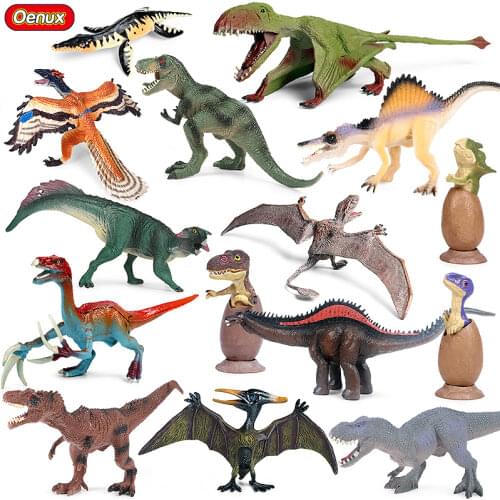 Oenux Jurassic Dinosaurio Toy Carnotaurus Pterosaur Tyrannosaurus Action Figures Dinosaur World Park Collection Model Kids Gift