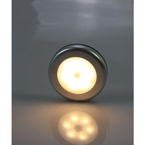 PIR Motion Sensor Under Cabinet Light Auto on/off Smart Night Lamp 6 LEDS Lights For Home Bedroom Closet Kitchen Wardrobe Light