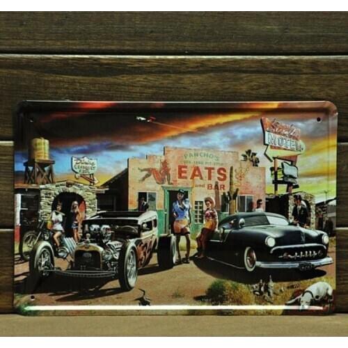 50pcs/lot Metal Sign shabby chic Vintage car Series Metal Painting Iron Wall Mural for Bar/Coffee/Restaurant Home Decoration/Dec