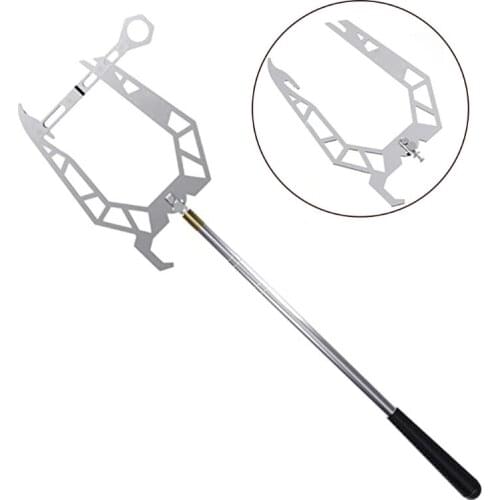 Multi-Purpose Dock Hook Telescopic Boat Tie Rope Hook Tool for Boat Easy Long-Distance Threader Boat Puller