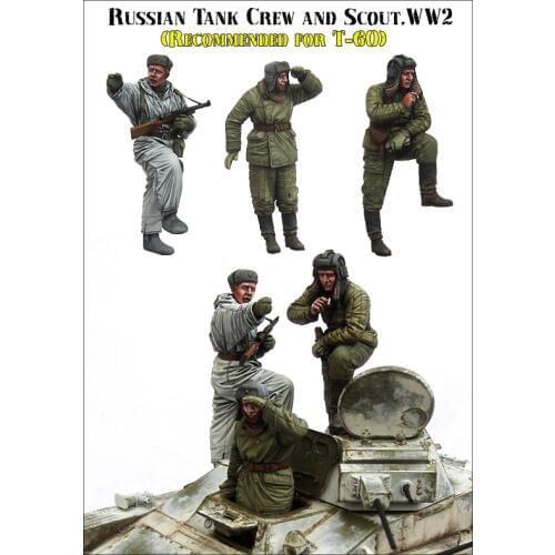 [tusk model]1/35 Scale Unassembled Resin figures resin model Kits(3 figures) E162