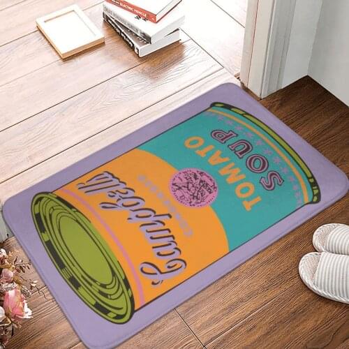 Campbells Soup Can Funky 60s Doormat Carpet Mat Rug Polyester Non-Slip Floor Decor Bath Bathroom Kitchen Bedroom 40*60