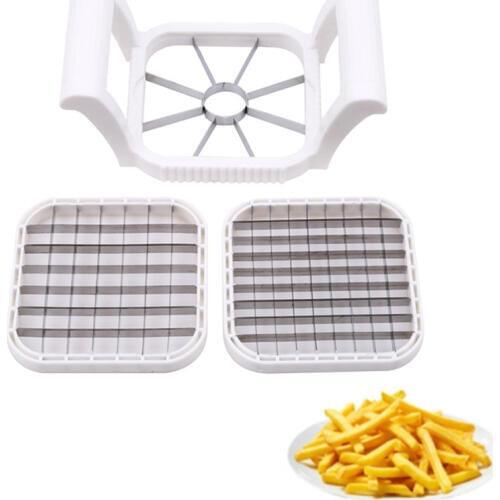 Newest 3 IN 1 Stainless Steel French Fry Cutter Great Kitchen Tools Manual Potato Shredder Multifunction Vegetable Fruit Slicer