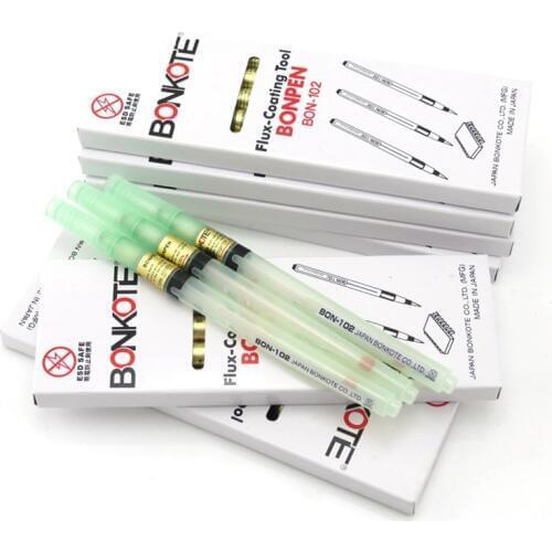 NEW 1Pc BON-102 Flux Paste Solder Paste Brush Tip / Flat Pen Welding Recyclable