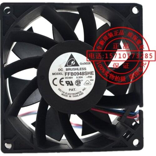 New authentic original FFB0948SHE 9038 48V 0.30A 9CM ventilation cooling fan