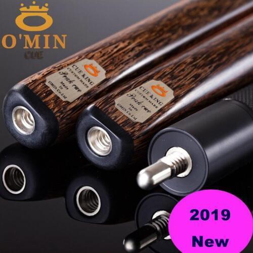 O'MIN Hurricane Snooker Cue Highend One Piece Snooker Cue with Excellent Case with Telescopic Extension Black 8 Stick 11.5mm Tip