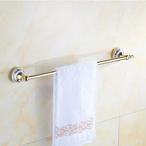 Brass Gold Single Towel Bar,Towel Holder, Towel rack Solid Brass & copper Made,golden Finish, Bathroom Accessories