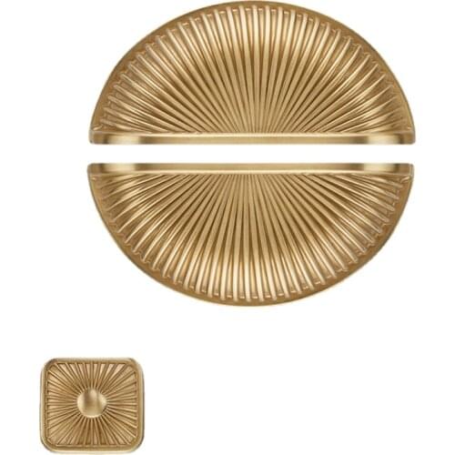 Golden Shell Shape Zinc Alloy Kitchen Cabinet Knobs Chinese Style Handles Ambry of The United States and Europe Type Pulls