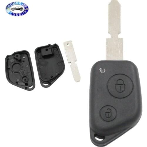 Replacement 2 Button Remote Key Case for PEUGEOT 406 306 Fob Uncut Key Blade